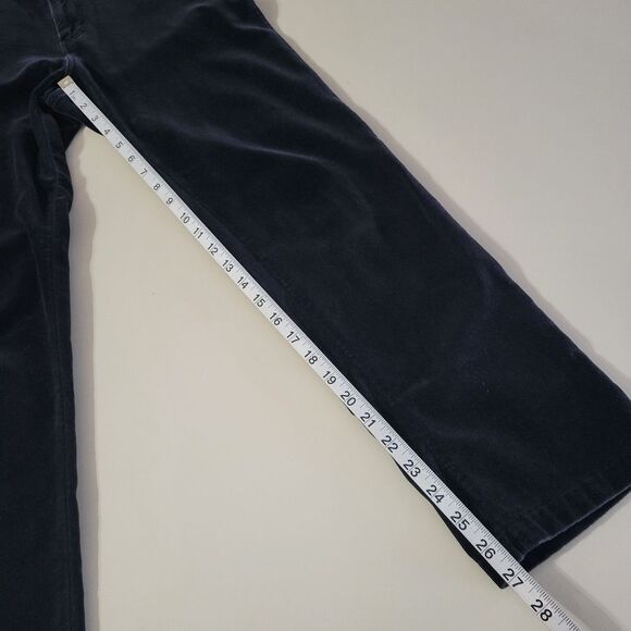 Calvin Klein Black Velvet High Waisted Boot Leg Jeans - Picture 9 of 16